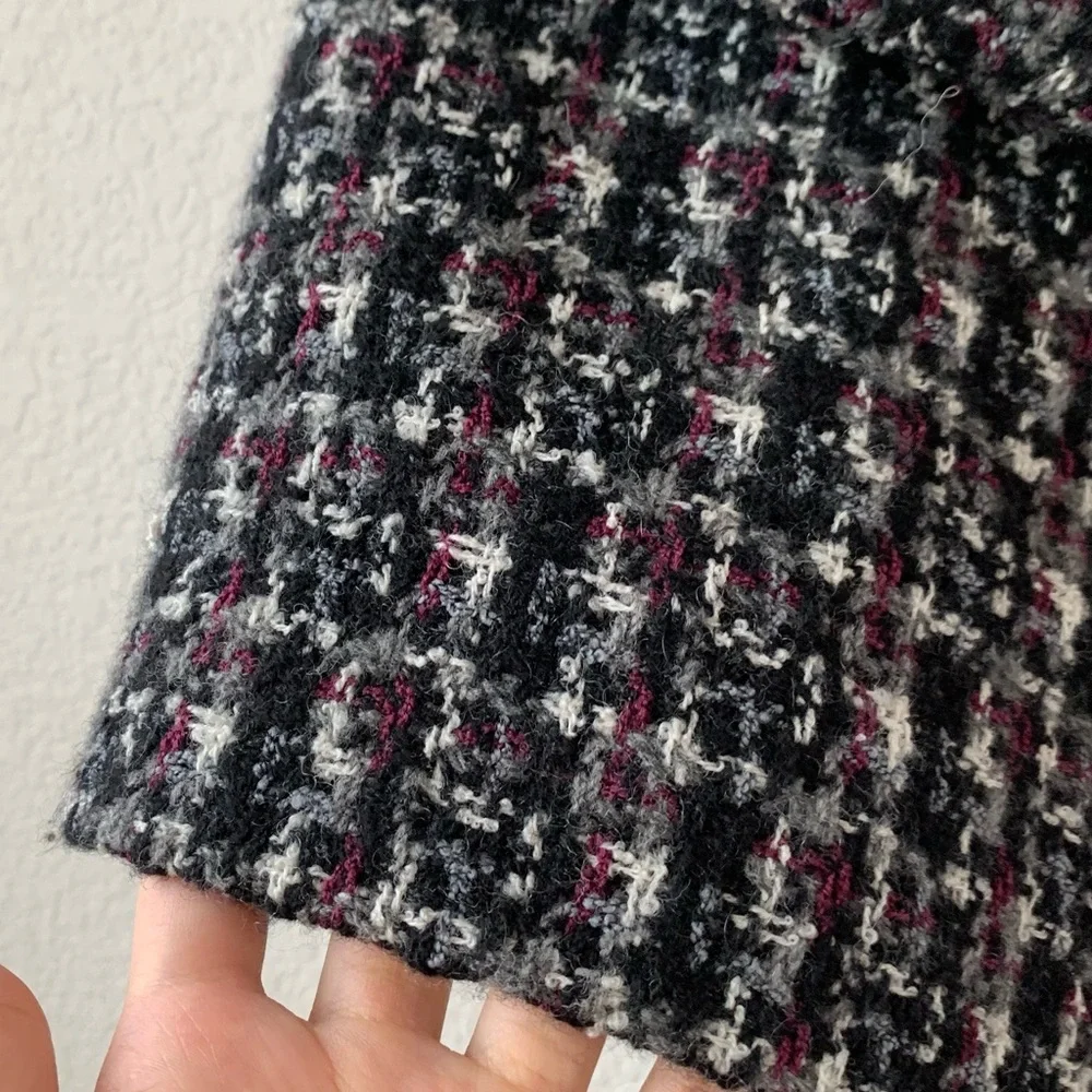 Chanel cc gems button pocket mini skirt wool cashmere knit tweed